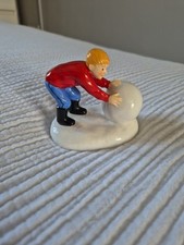 Beautiful And Collectable Coalport Characters "Building The Snowman" Figurine