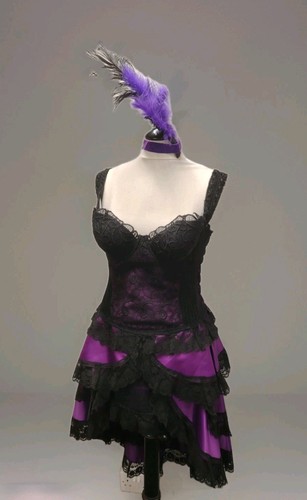Purple black saloon - purple,