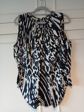 Malene Birger Black Ivory 100% Silk Sleeveless Party Top Size 44 14-16 L-XL