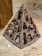 Egyptian Pyramid Statue With Miniature Gods