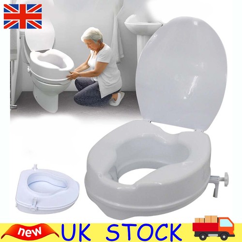 Raised toilet seat with - 4",