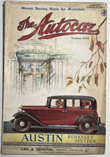 THE AUTOCAR - Nov 1932 -