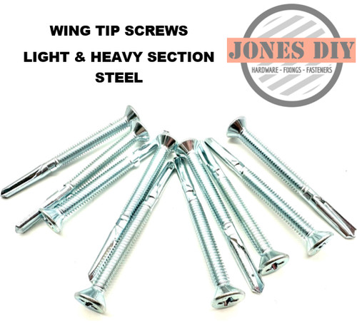 Wing tip self drilling screws - tip,