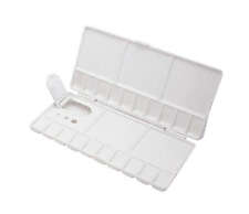 ARTIST FOLDING PAINT MIXING PALETTE PLASTIC RECTANGLE OBLONG 25 WELL ACRYLIC OIL