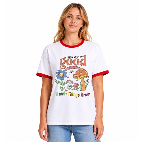Flower power womens - womens, ringer