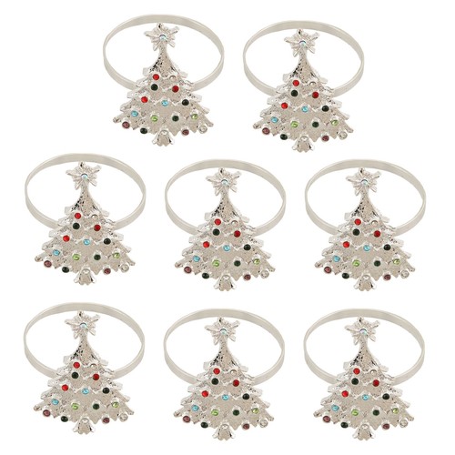 Christmas tree napkin rings - christmas,