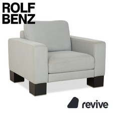 Rolf Benz EGO Fabric Armchair Light Grey Blue