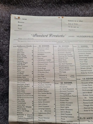 Old vintage standard fireworks - old,