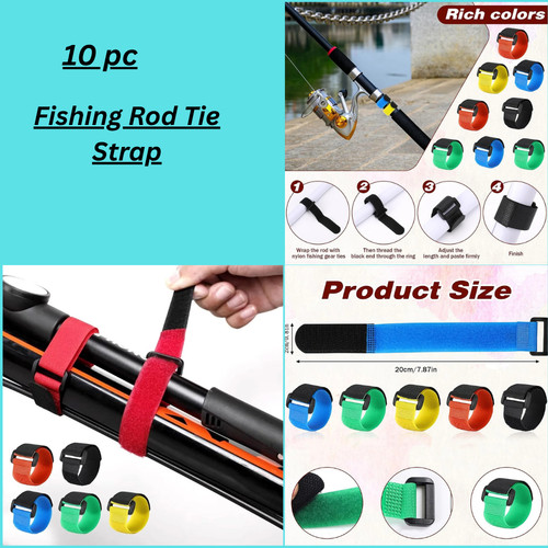 Fishing rod ties holder - 10,
