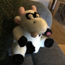 Laughing & Mooing & Bouncing Electronic Crazy Cow Novelty Vintage Toy
