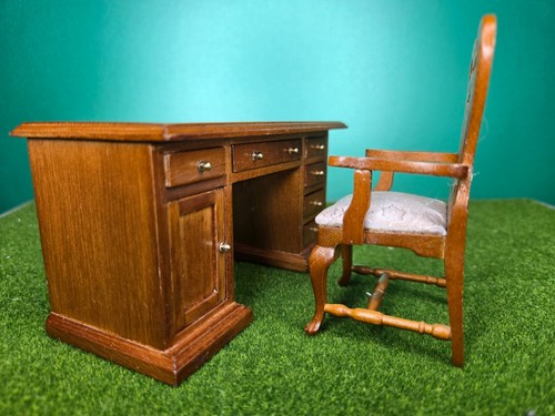 Dolls house miniature walnut - house,