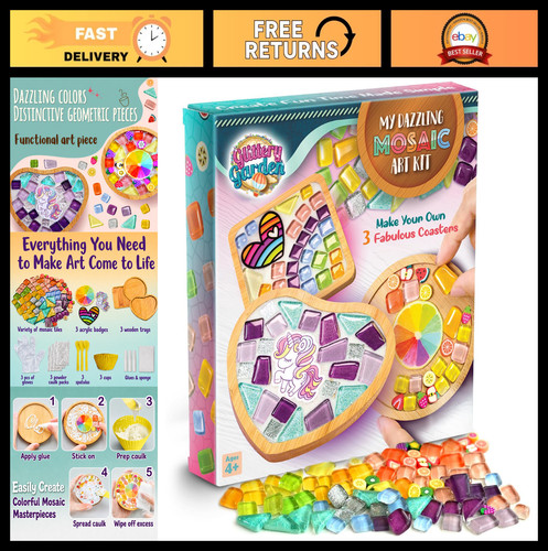 Glittery garden mosaic craft - mosaic,