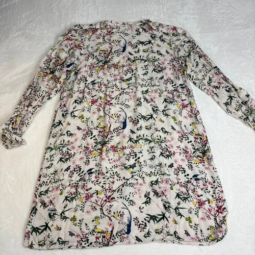Floral bird print tunic - floral,