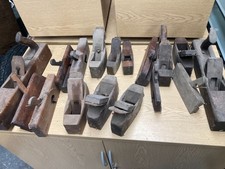 Vintage Old Wooden Planer x 17