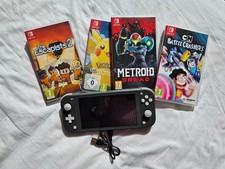 ? Nintendo Switch Lite Handheld - Grey Bundle 4x Games 128GB MSD Poker on Go ?
