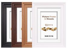 Swept Black Photo Frame White Picture Frame Oak Poster Frame With White Mount