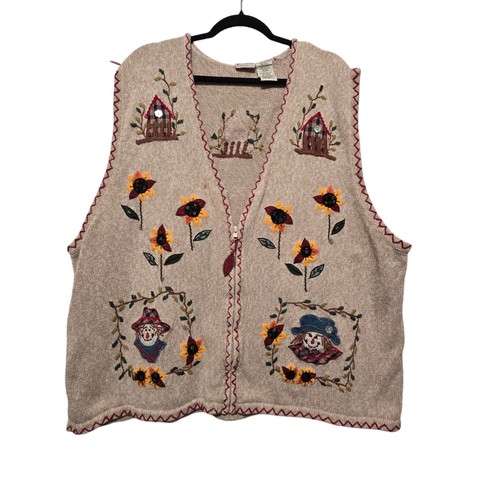 White stag sweater vest - white,