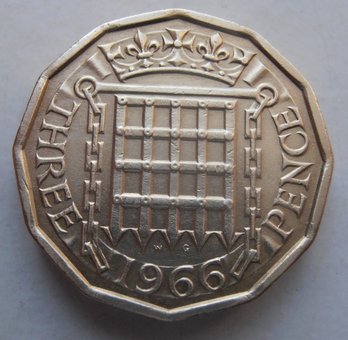 1966 threepence - 1966,