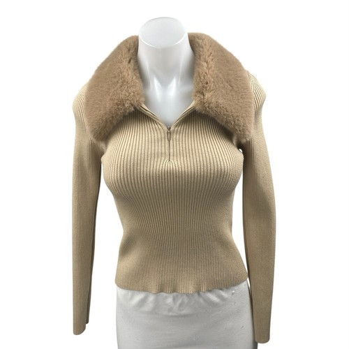 Zara women brown rib - brown, knit
