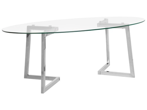 Coffee table glass - coffee, silver