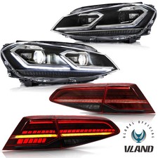 Vland full led headlights - vland, headlights+red