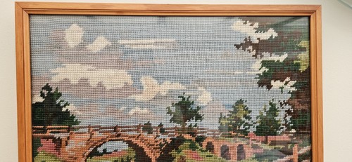Vintage tapestry needlepoint - vintage,