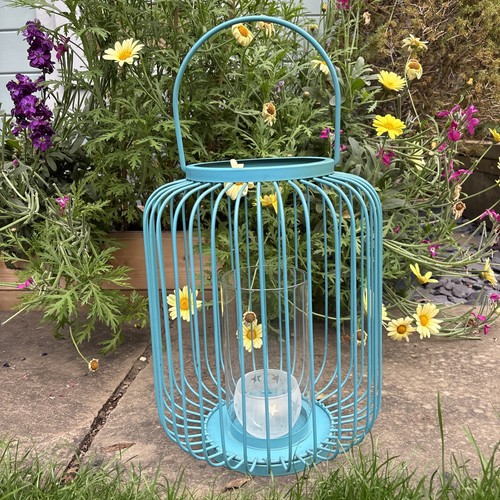 Hanging wire bird cage tea - hanging,