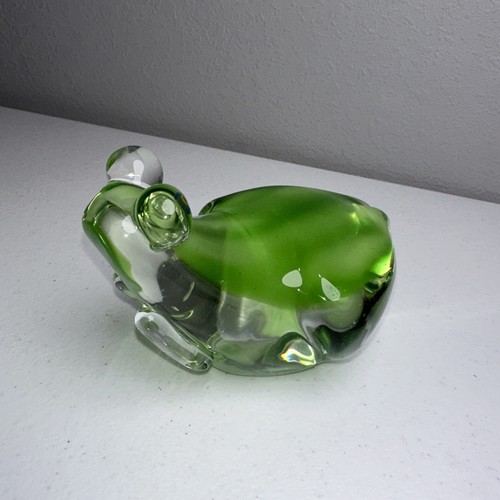 Art glass frog paperweight - frog,