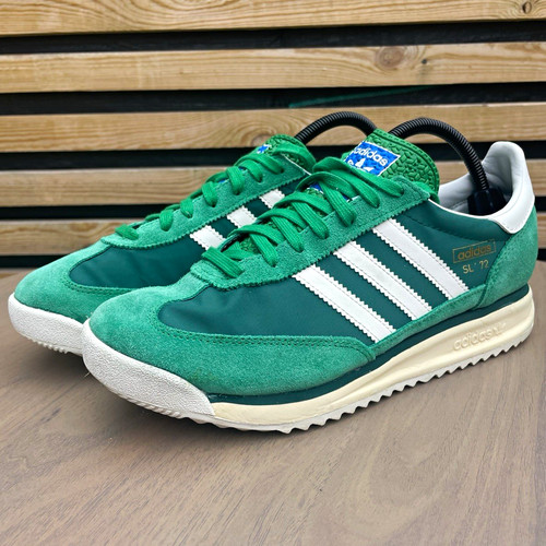 Adidas green white suede - green/white,