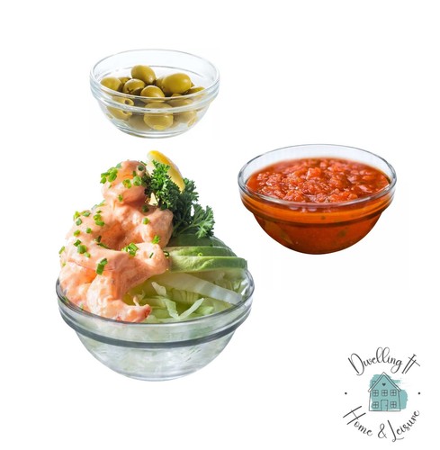 Glass dip bowls - glass,