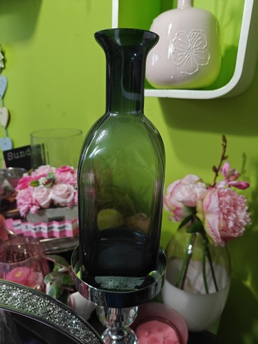 Wilko glass bottle black - glass,