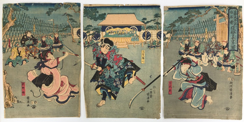 Kunikiyo woodblock print - kunikiyo,