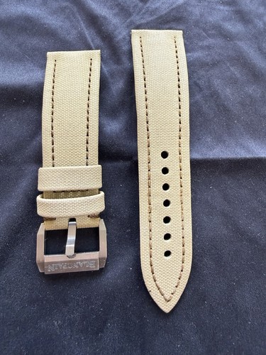 Blancpain 23mm tan canvas with - tan,