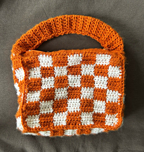 Handmade orange and white - and,