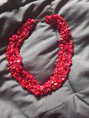 Strand coral chip bib - coral,