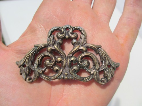 Gold ormolu hardware top - ormolu,