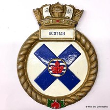 HMCS Scotian NRD - Aluminium Tampion Royal Canadian Navy Plaque Badge Crest