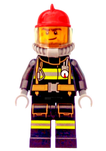 Lego firefighter male dark red - lego,