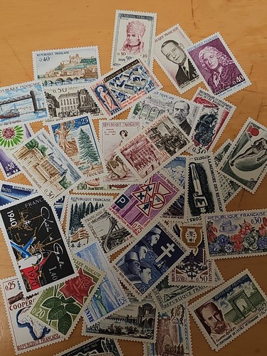 Vintage postage french stamps - french,