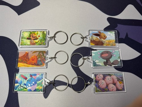 Custom pokemon keyrings - custom,