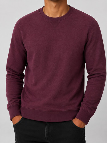 Unisex burgundy cotton - unisex,