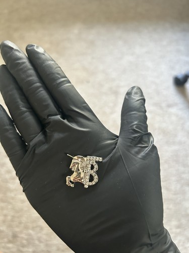 Silver metal diamanté - 1x,
