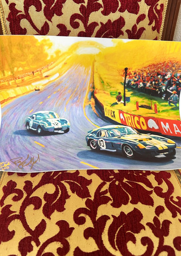 Racing print signed - signed, by