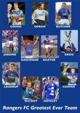 RANGERS FC GREATEST 11 DAVIE COOPER JIM BAXTER ALLY McCOIST LAUDRUP JOHN GREIG