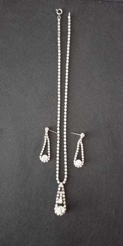 Vintage diamante necklace and - vintage,