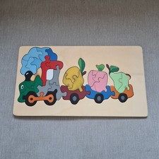Wooden Cartoon Train Puzzle