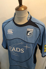CANTERBURY CARDIFF BLUES RUGBY UNION SHIRT SIZE LARGE.