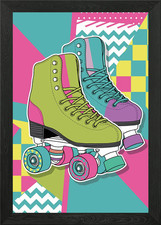 Retro Roller Skates Framed