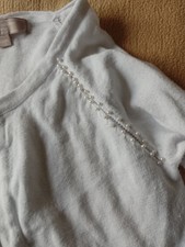 Girls Paul Costello Cream Shrug Cotton Cardigan Age 7-8 Good Condition