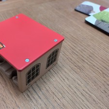 Brio Wooden Double Engine Shed Station Stop Accessory Train Set Track / Railway